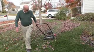 Mulching Tree Leaves October 2022 Hilliard Ohio [upl. by Regnij]