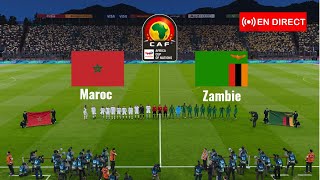 match Zambie vs Maroc en direct Coupe dAfrique des Nations complet Simulation Gameplay PC [upl. by Adeline956]