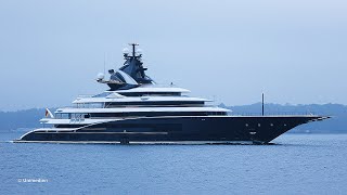 KISMET Yacht  first sea trials of brand new LURSSEN superyacht Project JAG in foggy weather  4K [upl. by Wanda812]