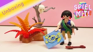 Playmobil Piraten Schatzinsel – Ein Pirat aus dem Ei – Mit Augenklappe Säbel und SCHATZKARTE [upl. by Eynenihc]