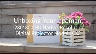 Unboxing Apeman Digital Projector CX3 [upl. by Akitahs596]