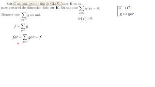 Exo Ne pas oublier que qd p projecteur trprgp et bijection classique dans un groupe G [upl. by Iosep66]