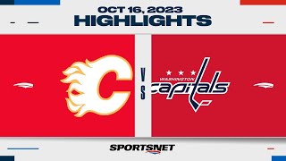 NHL Highlights  Flames vs Capitals  October 16 2023 [upl. by Hogarth]