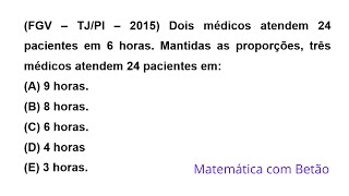 QUESTÃO DE REGRA DE TRÊS COMPOSTA IMPERDÍVEL EM PROVA🔥 [upl. by Naired83]