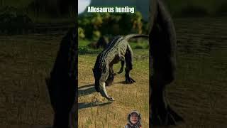 Allosaurus hunting dinosaurjurassicshort [upl. by Nhguavaj]