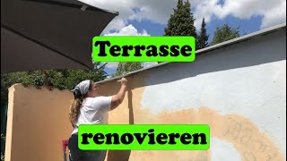 Terrasse renovieren Vorher Nachher [upl. by Ttocserp905]