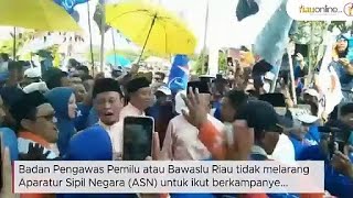 Bawaslu Riau Bolehkan ASN Ikut Kampanye Pilkada Tapi Ada Syaratnya [upl. by Airalav]