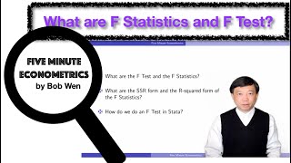 What are F Statistics and F Test  【Five Minute Econometrics】Topic 10 [upl. by Stanway]