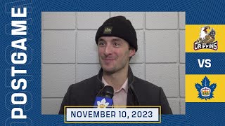 Toronto Marlies Media Availability  Postgame at Grand Rapids Griffins  November 10 2023 [upl. by Attemaj]