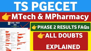 TS PGECET Phase 2 Results Doubts ExplainedStudentUpdates247 [upl. by Atiuqehc]