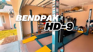 Bendpak HD9 4 Post Lift Garage Parking Residential Storage [upl. by Johnath]