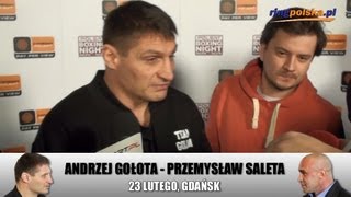 Gołota  Saleta Andrzej Gołota po oficjalnym ważeniu [upl. by Eldora]