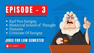 Karl Von Savigny  Historical School of Thought  Features Criticism Of Savigny fg lawkit [upl. by Albrecht]