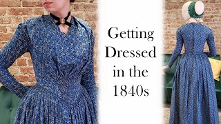 Getting Dressed in the 1840s  Victorian Get Ready with Me [upl. by Notnerb]