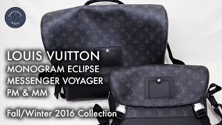 Louis Vuitton Monogram Eclipse Messenger Voyager PM amp MM Unboxing [upl. by Solrac]