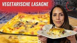 Vegetarische Lasagne mit Feta und Spinat  Einfache Zubereitung [upl. by Jdavie]