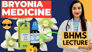 Bryonia Albahomeopathic medicineBHMS video lectures [upl. by Sykleb822]