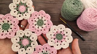 🔥 Granny Square Crochet Blanket amp Decorative Motif Crochet Granny Square  Tığ Deseni [upl. by Filia250]