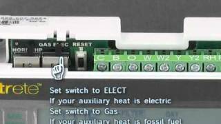 Filtrete 3M50 How to set the thermostat to work with heat pump systems [upl. by Inerney]