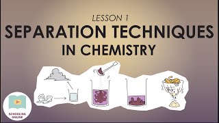 The Different Types of Separation Techniques  Lesson 1 Chemistry [upl. by Longfellow]