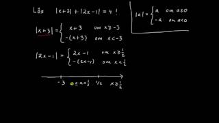 Absolutbelopp del 3  ekvation med två belopp [upl. by Rooney607]