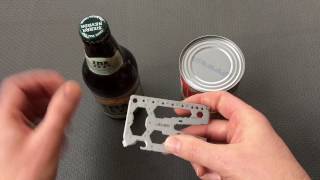 Lever Gear Toolcard Pro  Demo 3  Bottle and Can Opener [upl. by Norak]