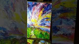 LANDSCAPE PAINTING EXPRESSIONIST 👀🤔 [upl. by Ehr]