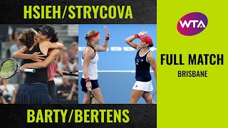 HsiehStrycova vs BartyBertens  Full Match  2020 Brisbane Doubles Final [upl. by Akimik]