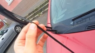 Windshield wiper torn rubber blade wipe test [upl. by Otnicaj]