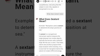 What Does Sextant Mean [upl. by Anonyw]