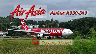 Plane Spotting  Kota Kinabalu International Airport  AirAsia Airbus 330343  Take Off amp Landing [upl. by Roque603]