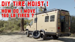 DIY TIRE HOIST for OVERSIZED TIRE [upl. by Christmas]