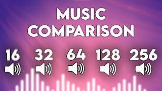 16 vs 32 vs 64 vs 128 vs 256 kbps MUSIC QUALITY DIFFERENCE [upl. by Hummel]