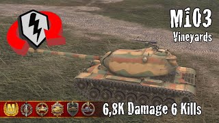 M103  68K Damage 6 Kills  WoT Blitz Replays [upl. by Ennaitsirk]