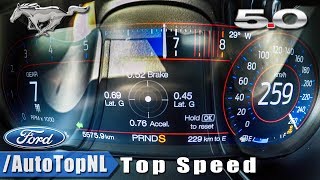 Ford Mustang GT 2018  ACCELERATION amp TOP SPEED 0259kmh by AutoTopNL [upl. by Jangro36]