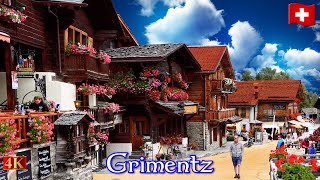 Grimentz  The Amazing Village with Traditional Swiss Chalets 🇨🇭 Walking Tour 2023 [upl. by Llig]