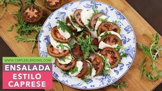 ENSALADA ESTILO CAPRESE  Ensalada caprese con rúcula  Ensalada fácil con mozzarella [upl. by Enaht99]