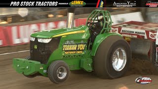 Pro Pulling 2023 Pro Stock Tractors pulling in Goshen IN at the Elkhart County 4H Fair [upl. by Everson]