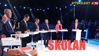 Partiledardebatt  Skolan [upl. by Kcub]