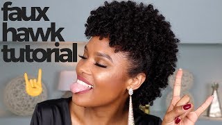 FAUX HAWK TUTORIAL HOW TO STYLE SHORT NATURAL HAIR  alyssa marie [upl. by Cloe]