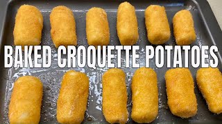 How to make Oven Baked Croquette Potatoes Easy baked croquette potatoes recipe [upl. by Calla]