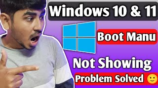 boot menu not showing windows 10  boot menu not opening [upl. by Aisatan]