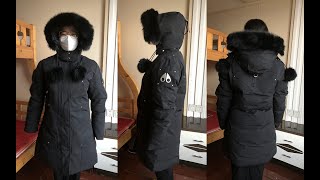 Moose Knuckles Original Stirling Parka Black Shearling Review [upl. by Enilrae396]