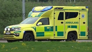 Ambulans 439160 utryckning VW Amarok Jönköping SE  52018 [upl. by Aylad]