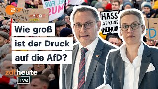 Massenproteste wie die AfD reagiert und was das NPDUrteil für sie bedeutet  ZDFheute live [upl. by Burn]