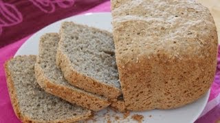 Rezept Weizen  Buchweizen Brot mit Sesam  Brotbackautomat Unold [upl. by Notlek910]