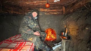 Building a Warm and Cozy Secret Shelter  Amazing Blizzard and Snow Hiding in the Underground House [upl. by Nevlin]