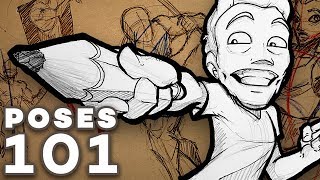 How to DRAW DYNAMIC POSES  Action Foreshortening Construction and More [upl. by Coopersmith]