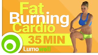 35 Minute Fat Burning Cardio Workout at Home [upl. by Shaughn]