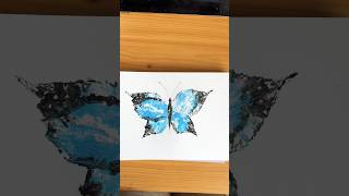 Stunning Butterfly Art Made From Leaves art drawing Painting shorts trending color subscribe [upl. by Acinnor]